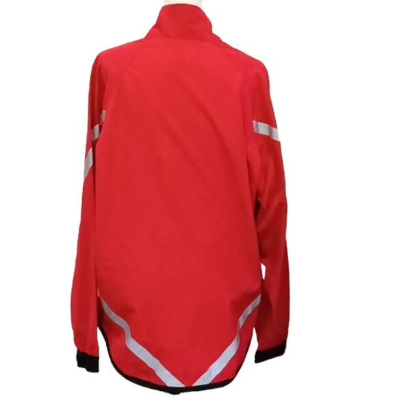 Running Room Fit-Wear Reflective Stripe Red Unisex Jacket Medium - Picture 2 of 9